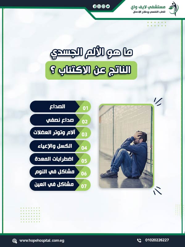 ما هو الألم الجسدي الناتج عن الاكتئاب ؟