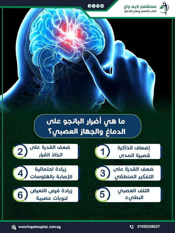 ما هي أضرار البانجو على الدماغ والجهاز العصبي؟