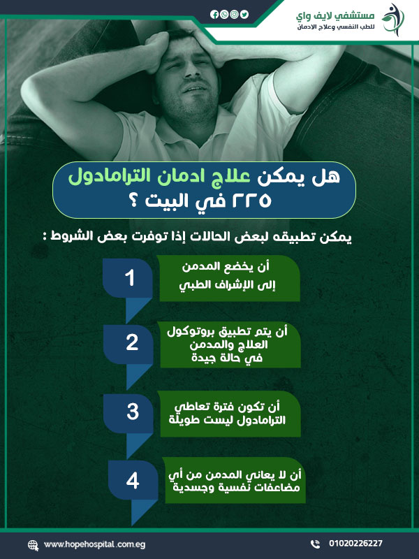 هل يمكن علاج ادمان الترامادول 225 في البيت ؟