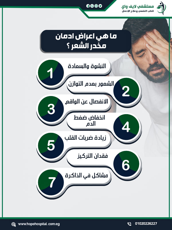 ما هي اعراض ادمان مخدر الشعر ؟